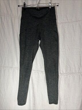 aerie Charcoal/Olive Heather High-Rise Leggings with Side Pockets